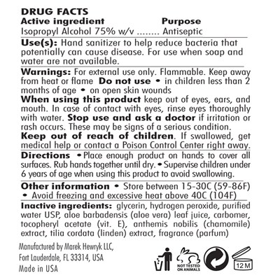 Hand-sanitizer-back Label- (Hand Sanitizer Back Label)